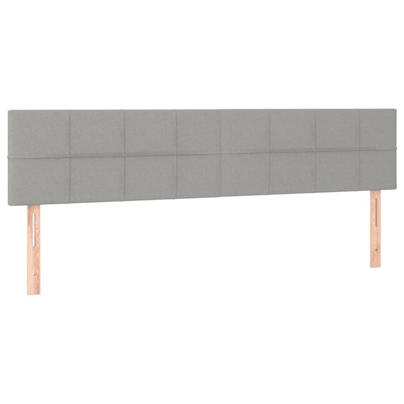 Casa si Gradina - Mobilier - Paturi si accesorii - Paturi - Cadru de pat cu tablie, gri deschis, 120x190cm, material textil - Infinity.ro