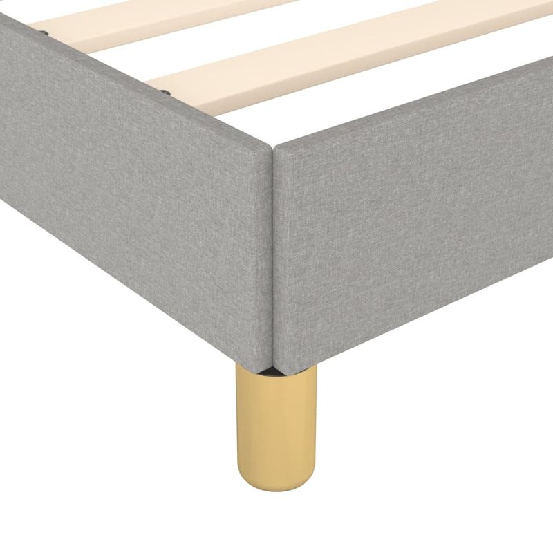 Casa si Gradina - Mobilier - Paturi si accesorii - Paturi - Cadru de pat cu tablie, gri deschis, 120x190cm, material textil - Infinity.ro