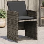 Casa si Gradina - Gradina si terasa - Mobilier exterior - Scaune si sezlonguri gradina - Scaune de gradina cu perne, 4 buc., gri, poliratan - Infinity.ro