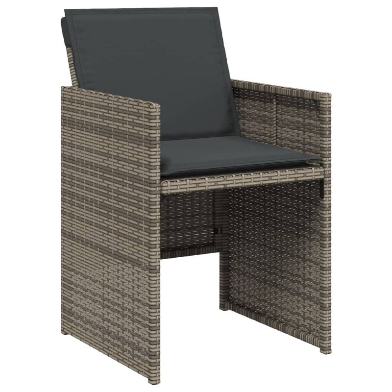 Casa si Gradina - Gradina si terasa - Mobilier exterior - Scaune si sezlonguri gradina - Scaune de gradina cu perne, 4 buc., gri, poliratan - Infinity.ro