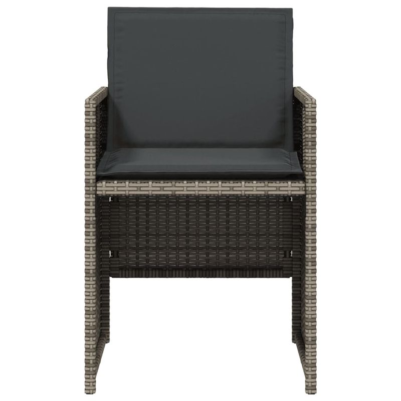 Casa si Gradina - Gradina si terasa - Mobilier exterior - Scaune si sezlonguri gradina - Scaune de gradina cu perne, 4 buc., gri, poliratan - Infinity.ro