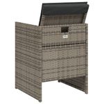 Casa si Gradina - Gradina si terasa - Mobilier exterior - Scaune si sezlonguri gradina - Scaune de gradina cu perne, 4 buc., gri, poliratan - Infinity.ro