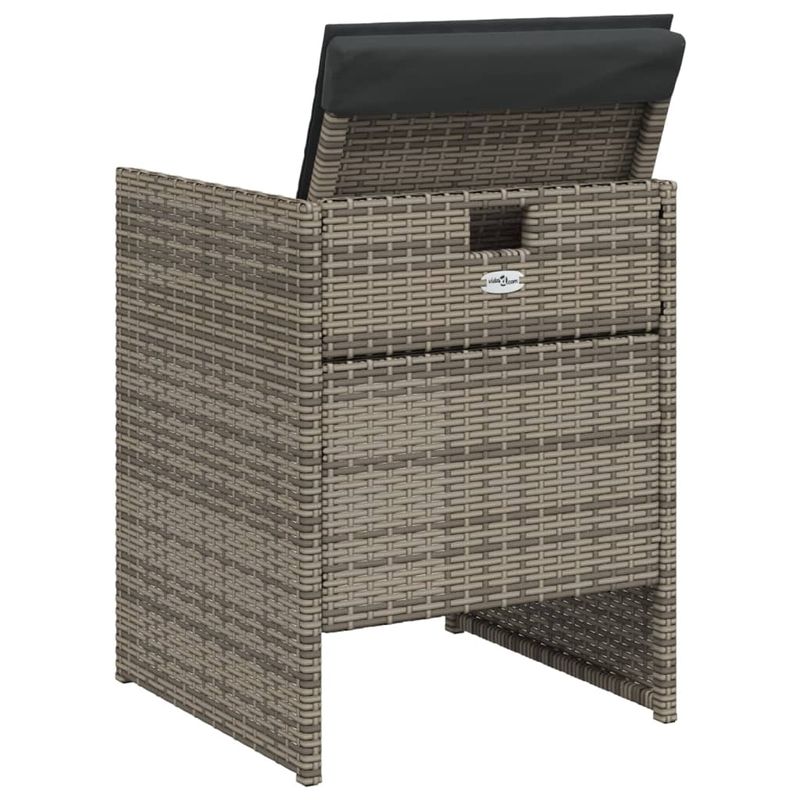 Casa si Gradina - Gradina si terasa - Mobilier exterior - Scaune si sezlonguri gradina - Scaune de gradina cu perne, 4 buc., gri, poliratan - Infinity.ro