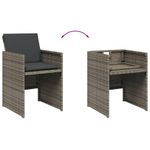 Casa si Gradina - Gradina si terasa - Mobilier exterior - Scaune si sezlonguri gradina - Scaune de gradina cu perne, 4 buc., gri, poliratan - Infinity.ro
