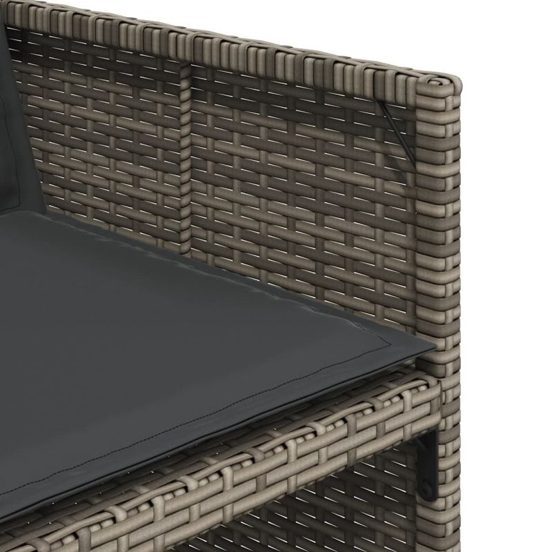 Casa si Gradina - Gradina si terasa - Mobilier exterior - Scaune si sezlonguri gradina - Scaune de gradina cu perne, 4 buc., gri, poliratan - Infinity.ro
