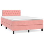 Casa si Gradina - Mobilier - Paturi si accesorii - Paturi - Pat box spring cu saltea, negru, 120x190 cm, catifea - Infinity.ro