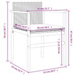 Casa si Gradina - Gradina si terasa - Mobilier exterior - Scaune si sezlonguri gradina - Scaune de gradina cu perne, 2 buc., gri, poliratan/lemn - Infinity.ro