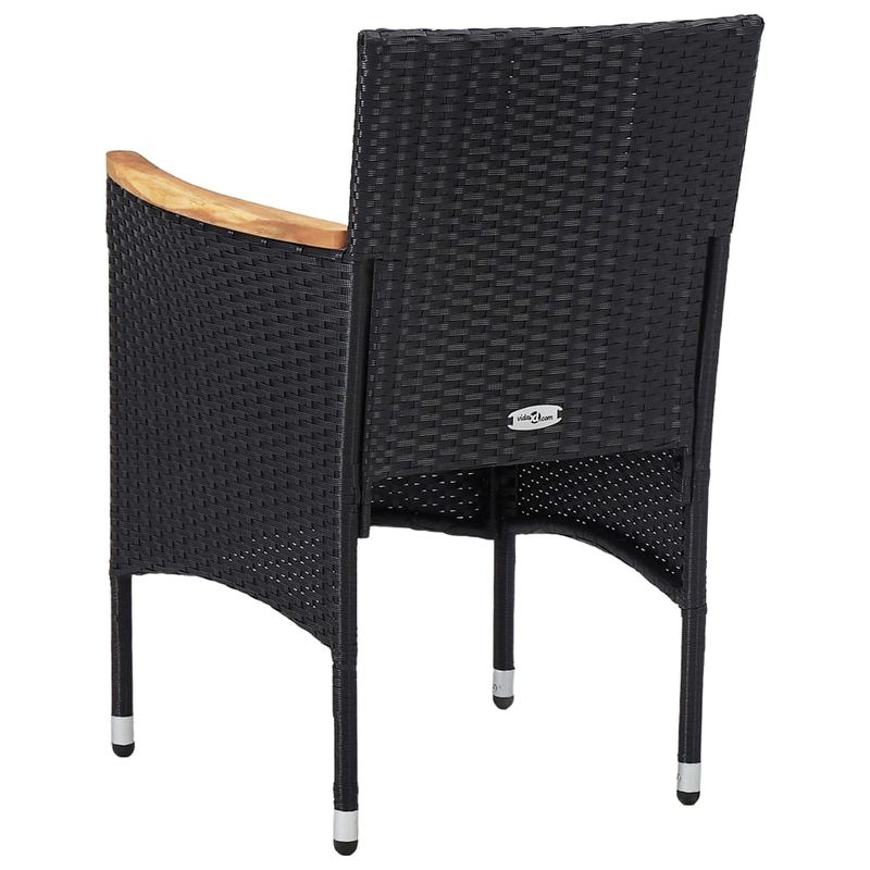 Casa si Gradina - Gradina si terasa - Mobilier exterior - Seturi mobila gradina - Set mobilier gradina, 5 piese, negru, poliratan/sticla tratata - Infinity.ro
