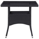 Casa si Gradina - Gradina si terasa - Mobilier exterior - Seturi mobila gradina - Set mobilier gradina, 5 piese, negru, poliratan/sticla tratata - Infinity.ro