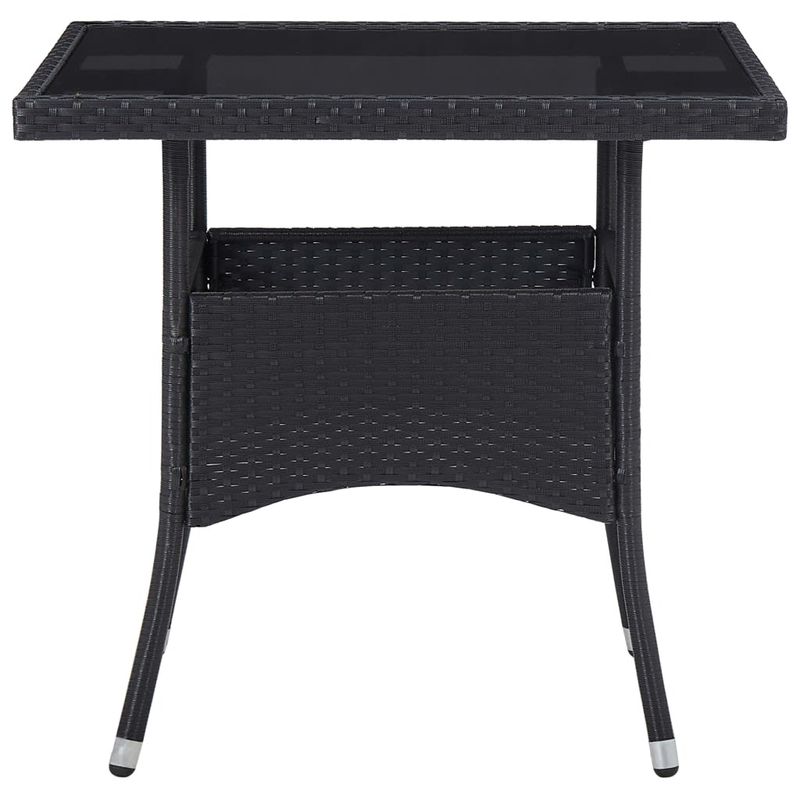 Casa si Gradina - Gradina si terasa - Mobilier exterior - Seturi mobila gradina - Set mobilier gradina, 5 piese, negru, poliratan/sticla tratata - Infinity.ro