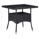 Casa si Gradina - Gradina si terasa - Mobilier exterior - Seturi mobila gradina - Set mobilier gradina, 5 piese, negru, poliratan/sticla tratata - Infinity.ro