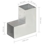 Casa si Gradina - Gradina si terasa - Garduri, panouri si accesorii - Conector de grinda, forma L, 91 x 91 mm, metal galvanizat - Infinity.ro