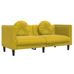 Casa si Gradina - Mobilier - Seturi de mobilier - Seturi living - Set de canapele cu perne, 2 piese, galben, catifea - Infinity.ro