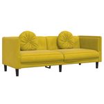 Casa si Gradina - Mobilier - Seturi de mobilier - Seturi living - Set de canapele cu perne, 2 piese, galben, catifea - Infinity.ro