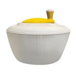 Casa si Gradina - Bucatarie si vesela - Vesela si tacamuri - Farfurii si boluri - Bol tip centrifuga manuala pentru uscare salata Sanaliving d24 cm*H20,5 cm - Galben - Infinity.ro