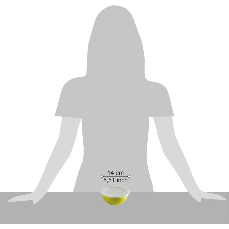 Casa si Gradina - Bucatarie si vesela - Vesela si tacamuri - Farfurii si boluri - Set 4 boluri culori asortate d.13 cm cu capac - Infinity.ro