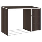 Casa si Gradina - Gradina si terasa - Casute de gradina - Sopron gradina lemne de foc maro 245x98x159 cm otel zincat - Infinity.ro