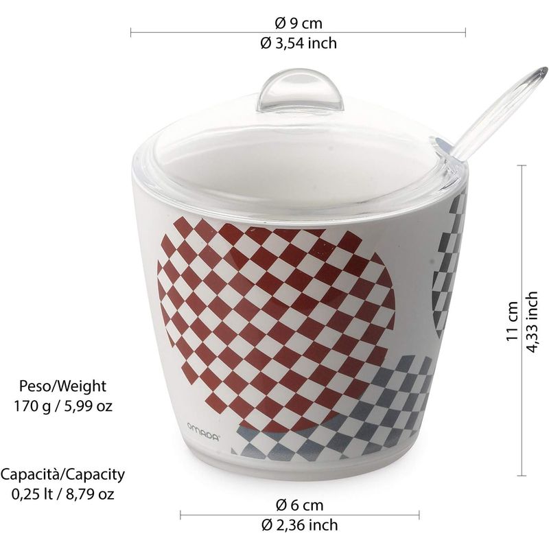 Casa si Gradina - Bucatarie si vesela - Vesela si tacamuri - Vesela pentru servire - Zaharnita PlexArt 9x6x11,05 cm 0.25 L - Stone - Infinity.ro