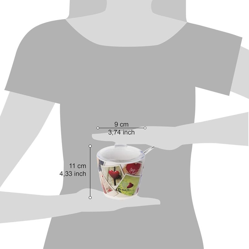 Casa si Gradina - Bucatarie si vesela - Vesela si tacamuri - Vesela pentru servire - Zaharnita PlexArt 9x6x11,05 cm 0.25 L - Love - Infinity.ro