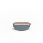 Casa si Gradina - Bucatarie si vesela - Organizare si depozitare bucatarie - Cutii alimentare - Cutie de paine cu capac de tip tocator din lemn 25x29x10,5 cm PANGEA vintage blue - Infinity.ro