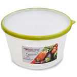 Casa si Gradina - Bucatarie si vesela - Organizare si depozitare bucatarie - Cutii alimentare - Cutie de Conservare alimente rotunda Sanaliving 18x10,5 cm. 1,6L capac verde mar - Infinity.ro