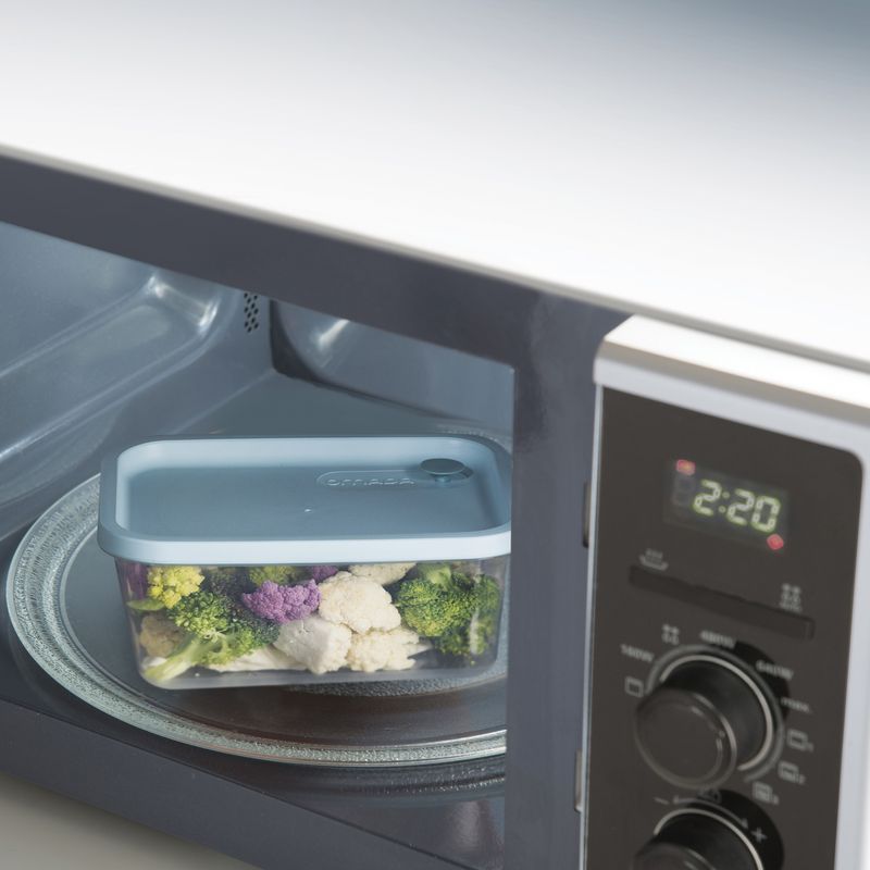 Casa si Gradina - Bucatarie si vesela - Organizare si depozitare bucatarie - Cutii alimentare - Cutie alimentara dreptunghiulara 19x14xH13,5 cm 2,1L capac culoare verde salvie - Infinity.ro