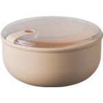 Casa si Gradina - Bucatarie si vesela - Organizare si depozitare bucatarie - Cutii alimentare - Cutie alimentara rotunda mare Pull Box 20,5x20,5x10 cm.1,8 lt powder pink - Infinity.ro