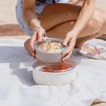 Casa si Gradina - Bucatarie si vesela - Organizare si depozitare bucatarie - Cutii alimentare - Cutie alimentara rotunda mare Pull Box 20,5x20,5x10 cm.1,8 lt powder pink - Infinity.ro