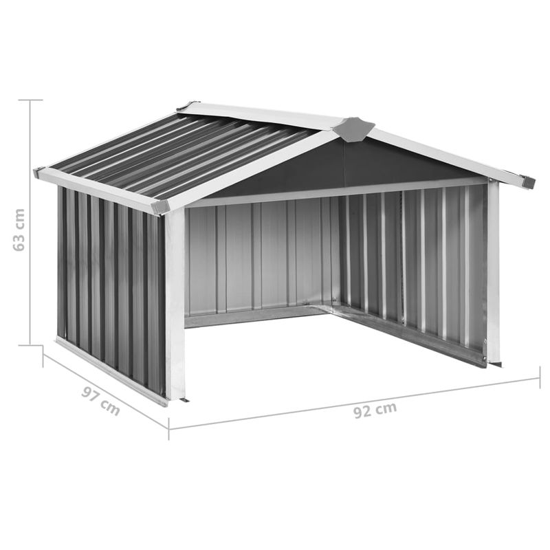 Casa si Gradina - Gradina si terasa - Casute de gradina - Sopron gradina pt. robot de gazon , 92x97x63cm, antracit, otel zincat - Infinity.ro