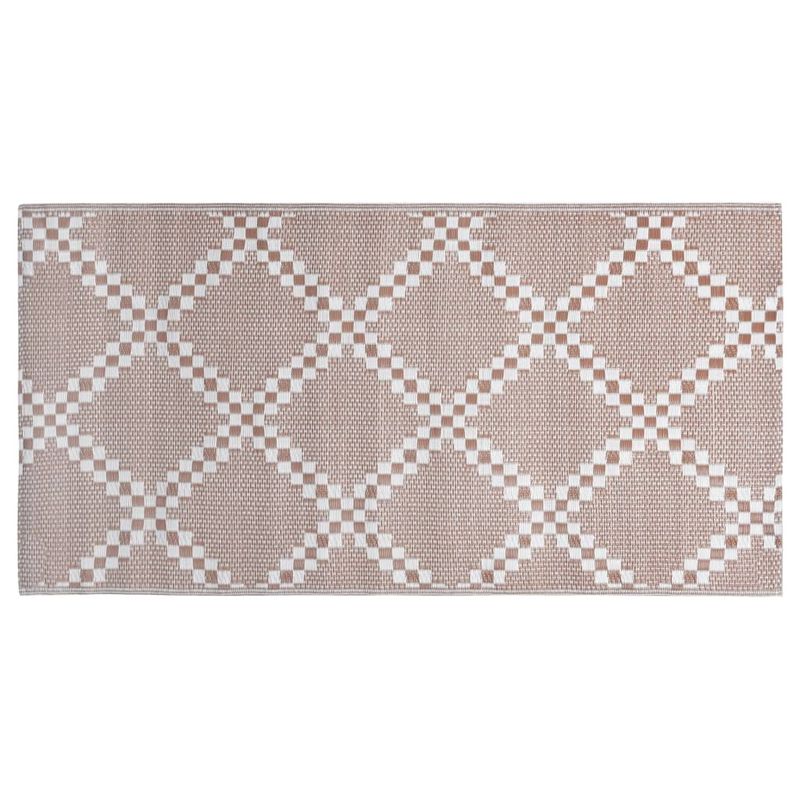 Casa si Gradina - Textile si covoare - Covoare - Covoare casa - Covor de exterior, maro și alb, 120x180 cm, PP - Infinity.ro