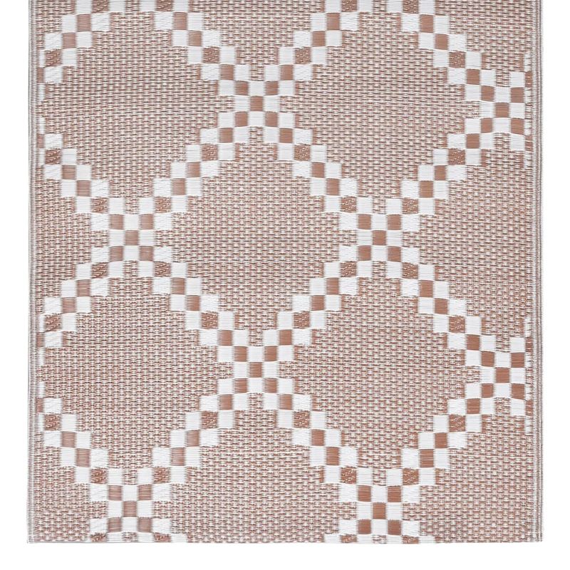 Casa si Gradina - Textile si covoare - Covoare - Covoare casa - Covor de exterior, maro și alb, 120x180 cm, PP - Infinity.ro