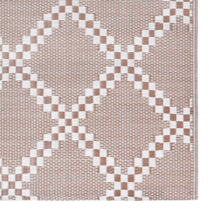 Casa si Gradina - Textile si covoare - Covoare - Covoare casa - Covor de exterior, maro și alb, 120x180 cm, PP - Infinity.ro