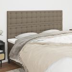 Casa si Gradina - Mobilier - Paturi si accesorii - Accesorii paturi - Tablii de pat, 4 buc, gri taupe, 90x5x78/88 cm, textil - Infinity.ro