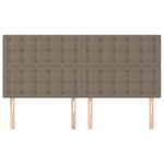 Casa si Gradina - Mobilier - Paturi si accesorii - Accesorii paturi - Tablii de pat, 4 buc, gri taupe, 90x5x78/88 cm, textil - Infinity.ro