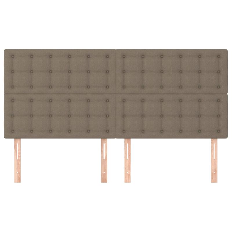 Casa si Gradina - Mobilier - Paturi si accesorii - Accesorii paturi - Tablii de pat, 4 buc, gri taupe, 90x5x78/88 cm, textil - Infinity.ro