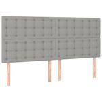 Casa si Gradina - Mobilier - Paturi si accesorii - Accesorii paturi - Tablie de pat cu LED, gri deschis, 180x5x118/128 cm, textil - Infinity.ro