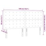 Casa si Gradina - Mobilier - Paturi si accesorii - Accesorii paturi - Tablie de pat cu LED, gri deschis, 180x5x118/128 cm, textil - Infinity.ro