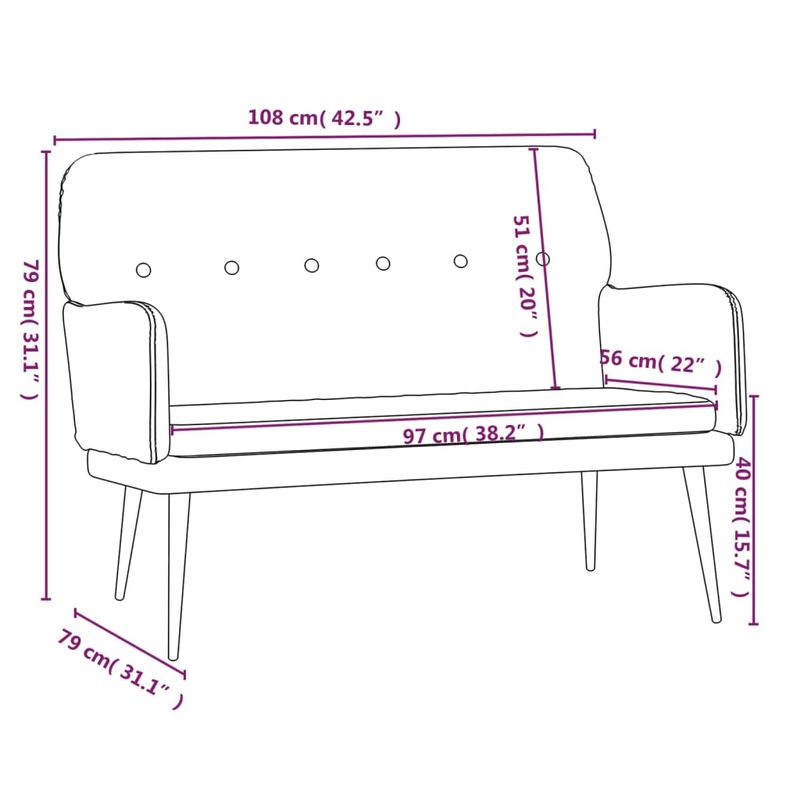 Casa si Gradina - Mobilier - Canapele si coltare - Banchete - Banca, maro, 108x79x79 cm, catifea - Infinity.ro