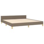 Casa si Gradina - Mobilier - Paturi si accesorii - Paturi - Cadru de pat cu tablie, gri taupe, 160x200 cm, textil - Infinity.ro