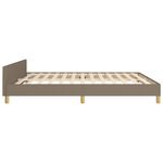 Casa si Gradina - Mobilier - Paturi si accesorii - Paturi - Cadru de pat cu tablie, gri taupe, 160x200 cm, textil - Infinity.ro