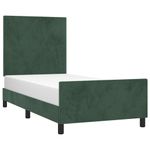 Casa si Gradina - Mobilier - Paturi si accesorii - Paturi - Cadru de pat cu tablie, verde inchis, 90x200 cm, catifea - Infinity.ro