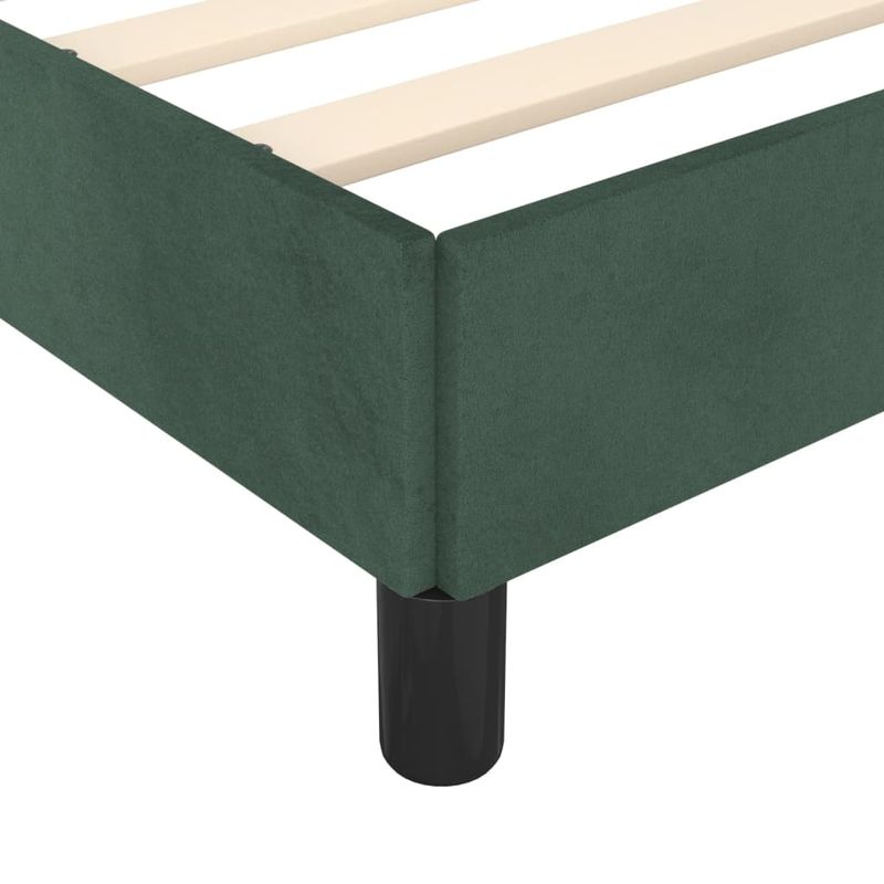 Casa si Gradina - Mobilier - Paturi si accesorii - Paturi - Cadru de pat cu tablie, verde inchis, 90x200 cm, catifea - Infinity.ro