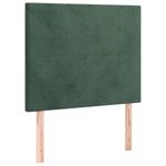 Casa si Gradina - Mobilier - Paturi si accesorii - Paturi - Cadru de pat cu tablie, verde inchis, 90x200 cm, catifea - Infinity.ro