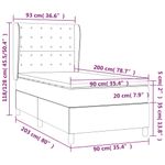 Casa si Gradina - Mobilier - Paturi si accesorii - Paturi - Pat box spring cu saltea, gri deschis, 90x200 cm, textil - Infinity.ro