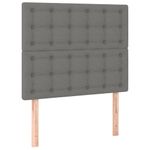 Casa si Gradina - Mobilier - Paturi si accesorii - Paturi - Pat box spring cu saltea, gri inchis, 90x190 cm, textil - Infinity.ro