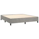Casa si Gradina - Mobilier - Paturi si accesorii - Paturi - Pat box spring cu saltea, gri deschis, 180x200 cm, catifea - Infinity.ro