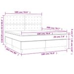 Casa si Gradina - Mobilier - Paturi si accesorii - Paturi - Pat box spring cu saltea, gri deschis, 180x200 cm, catifea - Infinity.ro
