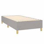 Casa si Gradina - Mobilier - Paturi si accesorii - Paturi - Pat cu arcuri, saltea si LED, gri deschis, 90x200 cm, textil - Infinity.ro