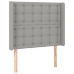 Casa si Gradina - Mobilier - Paturi si accesorii - Paturi - Pat cu arcuri, saltea si LED, gri deschis, 90x200 cm, textil - Infinity.ro