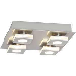 Brilliant, Lampa de perete si tavan LED Transit Nichel/Alu 4 x 4W 1280lm - alb cald 3000K